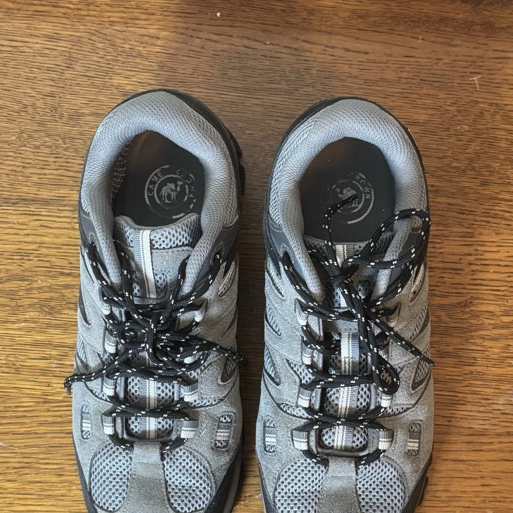 Camel Crown Men's Gray Hiking Trail Shoes Size 11 Mesh Suede Outdoor